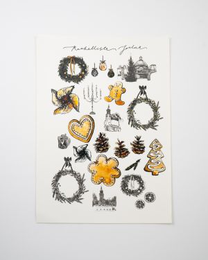 Jouluinen rauhaisa tarra-arkki